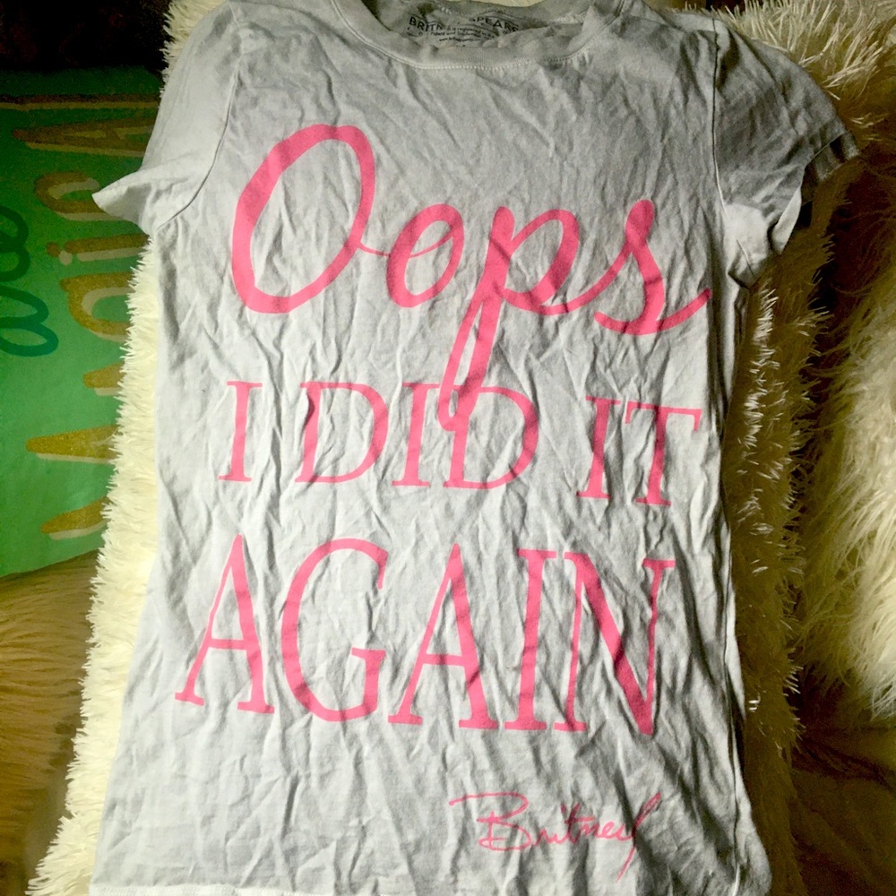 Britney Spears Oops High Low Tee Shirt